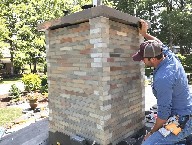 Cerritos Chimney Sweep completing a modern chimney remodel in Cerritos, CA