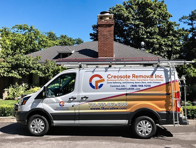 Cerritos Chimney Sweep technician removing creosote safely in Cerritos, CA